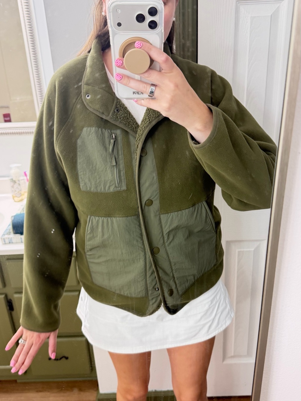 Olive Green Women's Fleece Jacket